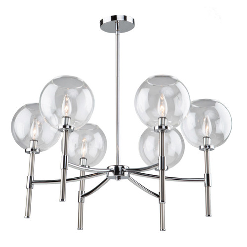 Artcraft Lighting Artcraft SC13126CB Hamilton Chrome 6-Light Globe Chandelier 