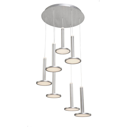 Artcraft Lighting Artcraft AC7557 Aurora Modern Brushed Aluminum Chandelier 