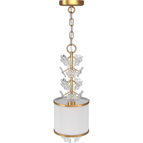 Volume Lighting V3411-90 Antique Gold Drum Pendant Light