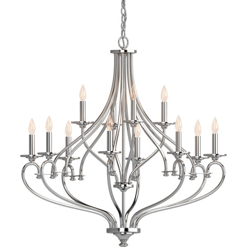 Volume Lighting V3182-3 Indoor Chrome Hanging Chandelier