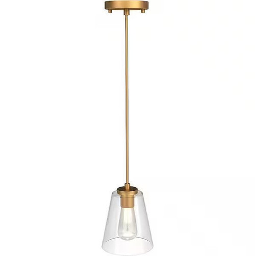 Volume Lighting V2501-90 - Antique Gold Mini Pendant - Clear Glass