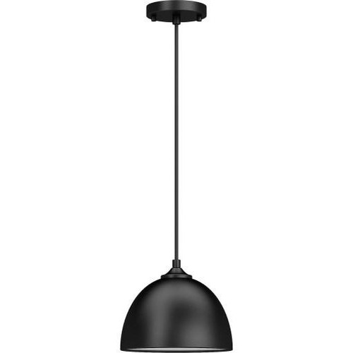 Volume Lighting V2401-5 Black Dome Shaded Pendant Light with Steel Shade