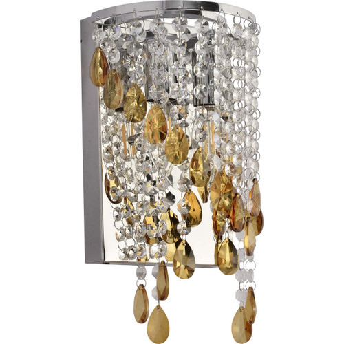 Volume Lighting V2342-3 Chrome Crystal Wall Sconce