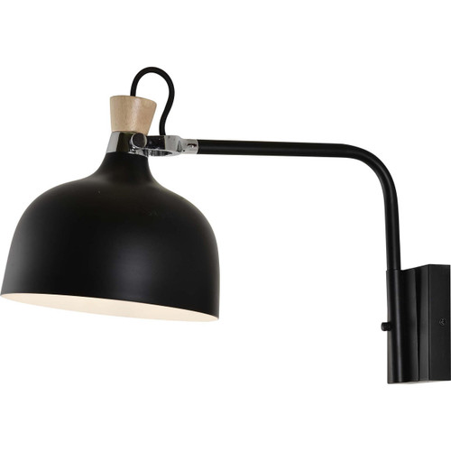 Volume Lighting V2309-5 Black & Wood Wall Sconce