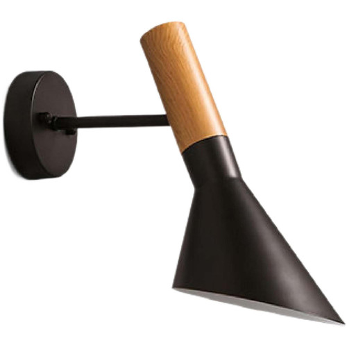 Volume Lighting V2303-5 Black Wall Sconce with Slanted Cone Shade