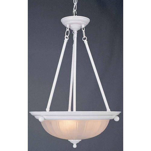 Volume Lighting V2183-15 Textured White Bowl Shaped Pendant