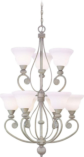 Volume Lighting Volume V7699-85 Platinum Rust Chandelier