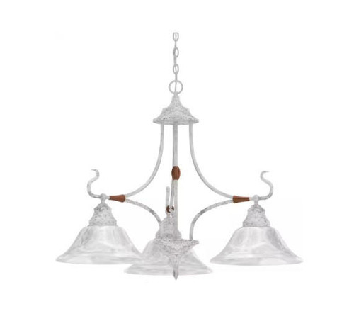 Volume Lighting Volume V2563-23 Parchment Chandelier with Alabaster Glass
