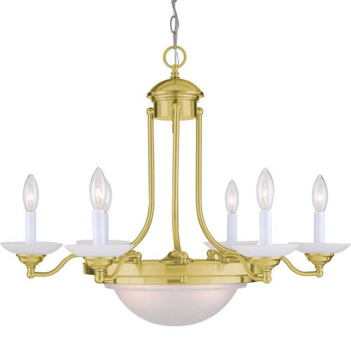 Volume Lighting Volume V2078-2 Polished Brass Chandelier