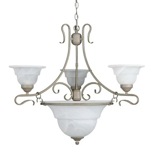 Volume Lighting Volume V1786-85 Indoor Platinum Rust Chandelier