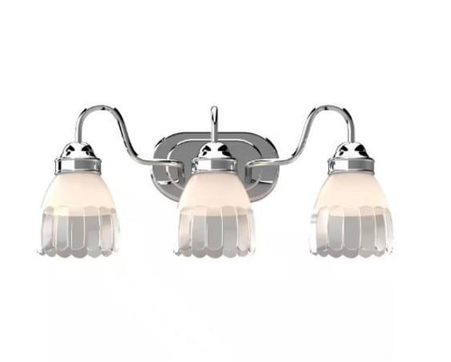 Volume Lighting Volume V1613-3 Chrome Wall Sconce with Lead Crystal Glass 