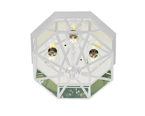 Volume Lighting Volume V7203-6 White Flush Mount with Clear Glass Panes