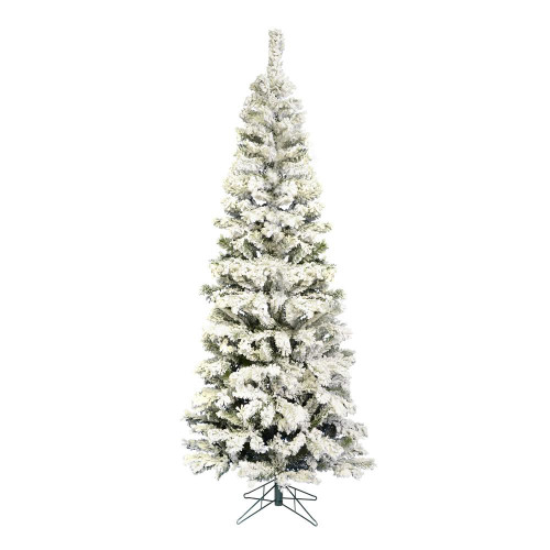 Vickerman A100365 - 6.5 ft Flocked Pacific Pine Unlit Christmas Tree