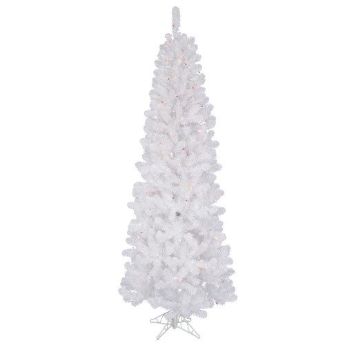 Vickerman A103247LED 4.5' x 24" White Salem Pencil LED 150MU 
