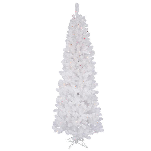 Vickerman A103267LED 6.5' x 32" White Salem Pencil LED 300MU