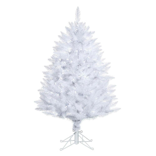 Vickerman A104146LED - 4.5 ft Sparkle White Spruce Prelit Warm White LED Christmas Tree