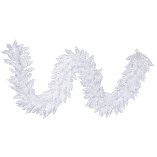 Vickerman A104213 - 9 ft Sparkle White Spruce Christmas Garland - Unlit