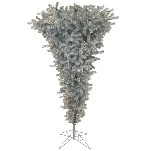 Vickerman A107675 7.5' x 60" Silver Upside Down Tree 1293T