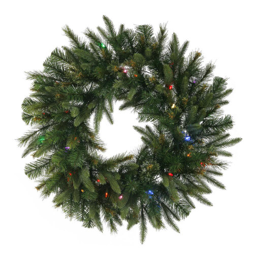 Vickerman A118326LED - 24" Cashmere Wreath with Multi-colored LED Lights