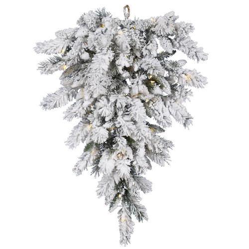 Vickerman A128208LED - 36" Snow Ridge Teardrop Wreath with Warm White LED Lights