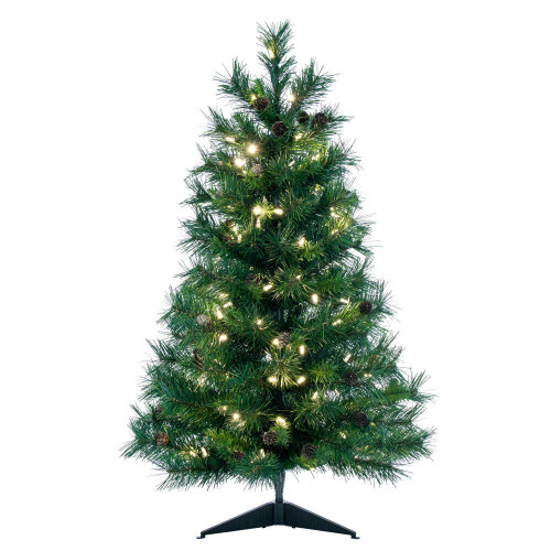 Vickerman A801004LED - 3 ft Cheyenne Pine Prelit Warm White LED Christmas Tree