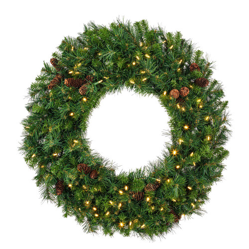 Vickerman A801037LED - 36" Cheyenne Pine Wreath with Warm White LED Lights