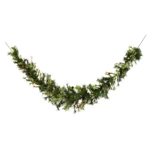 Vickerman A801708 - 6 ft Green Mixed Pine Christmas Garland - Unlit
