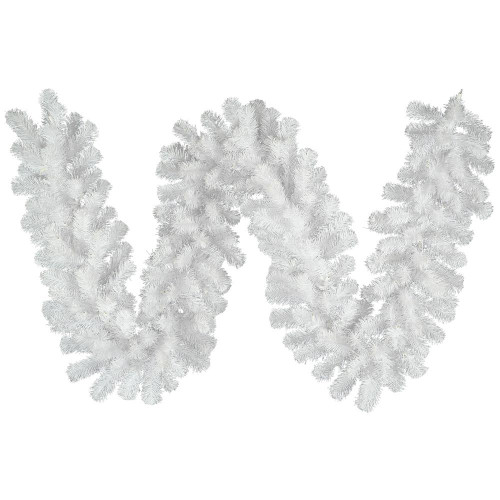 Vickerman A805812 - 9 ft White Spruce Christmas Garland - Unlit