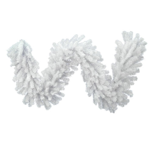 Vickerman A805818 - 9 ft White Spruce Christmas Garland - Unlit