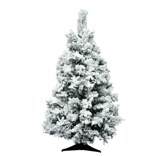 Vickerman A806340 36" x 24" Flocked Alaskan Tree 127 Tips