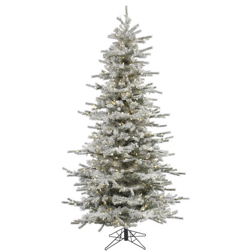 Vickerman A862086LED - 10 ft Flocked Sierra Fir Prelit Warm White LED Christmas Tree