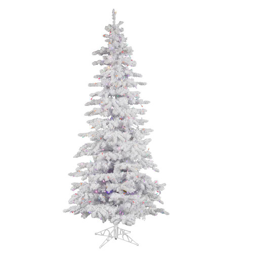 Vickerman A893577LED 7.5' x 43" Flkd White Slim LED 550MU