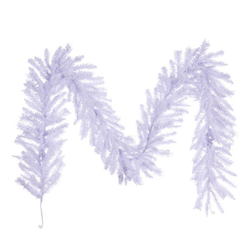 Vickerman A893913 - 9 ft White Flocked White Spruce Christmas Garland - Unlit