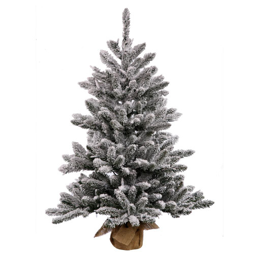 Vickerman B160536 - 3 ft Flocked Anoka Pine Unlit Christmas Tree