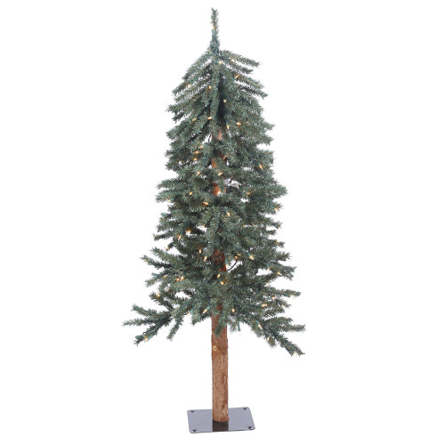 Vickerman B907341LED - 4 ft Natural Bark Alpine Prelit Warm White LED Christmas Tree
