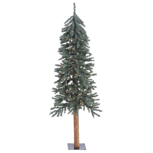 Vickerman B907351LED - 5 ft Natural Bark Alpine Prelit Warm White LED Christmas Tree