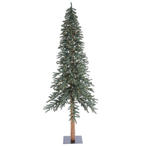 Vickerman B907391LED - 8 ft Natural Bark Alpine Prelit Warm White LED Christmas Tree