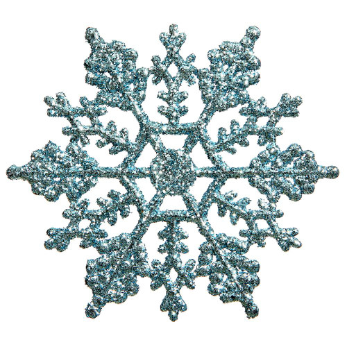 Vickerman M101432 4" Baby Blue Glitter Snowflake 24/Pvc Bx