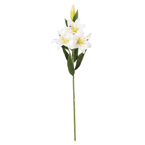 Vickerman FD190577 - 36 in. White Yellow Lily Artificial Spray - 2 Pack