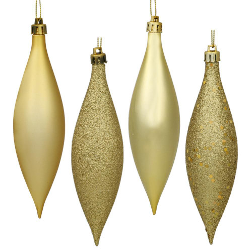 Vickerman N500108 5.5" Gold Drop 4 Finish Asst 8/Bx