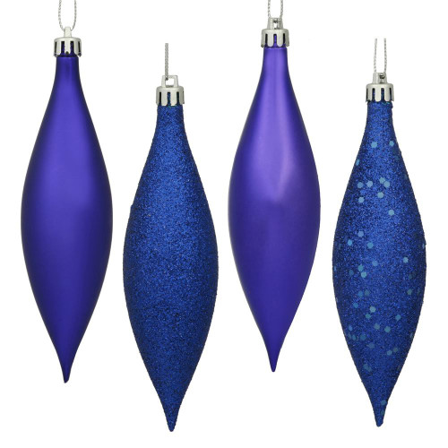 Vickerman N500122 5.5" Cobalt Blue Drop 4 Finish Asst 8/Bx 