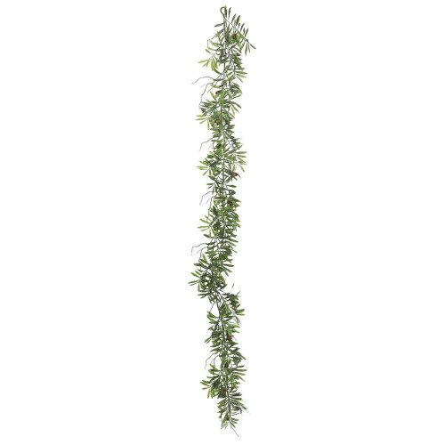Vickerman FK171202 - 6 ft Green Olive Christmas Garland - Unlit