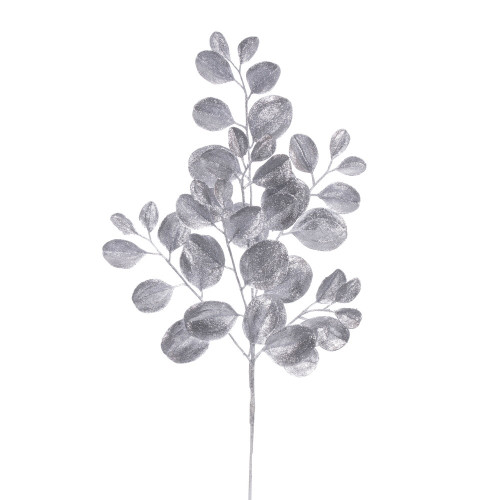 Vickerman FK220625 - 25 in. Silver Dogwood Glitter Artificial Spray - 3 Pack