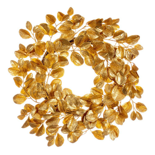 Vickerman FK220824 - 24" Gold Dogwood Glitter Wreath