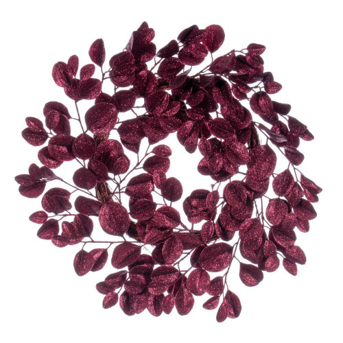 Vickerman FK221024 - 24" Burgundy Dogwood Glitter Wreath