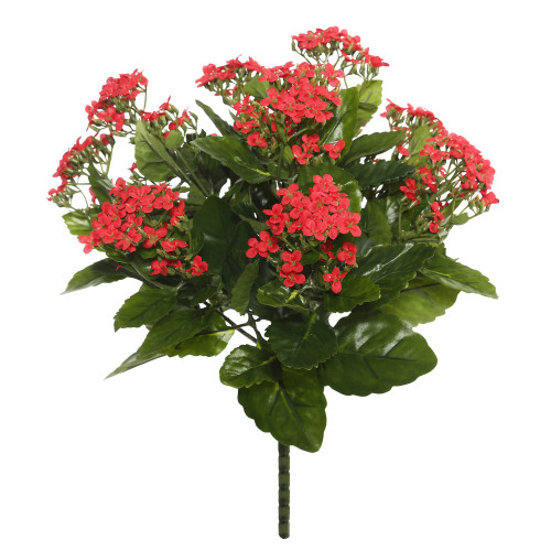 Vickerman FL170201 15" Red Kalanchoe Bush 