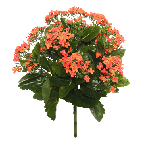 Vickerman FL170202 15" Orange Kalanchoe Bush 