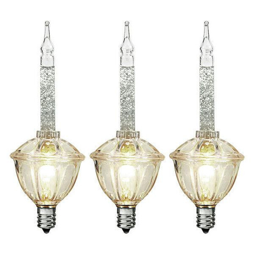 Vickerman V490774 Clear Glitter Bubble Light Replacement Bulbs