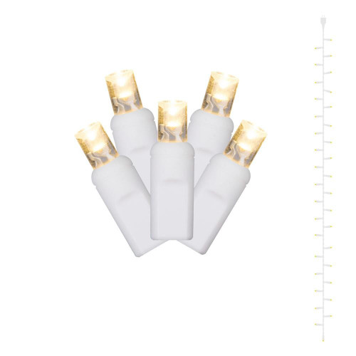 Vickerman X13W531 - 11.5FT Warm White LED Twinkle Curtain String Light – 35 Lights – White Wire