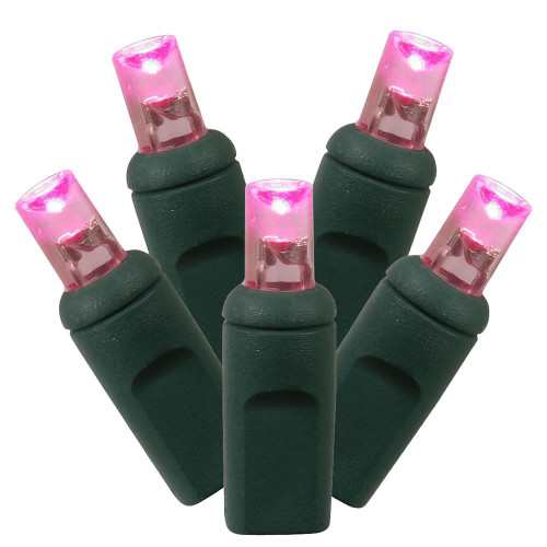  Vickerman X6G6710T 25ft 50-LED Pink Twinkle Christmas Light String 